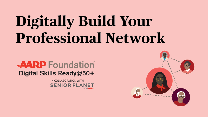 Illustration that reads Digitally Build Your Professional Network