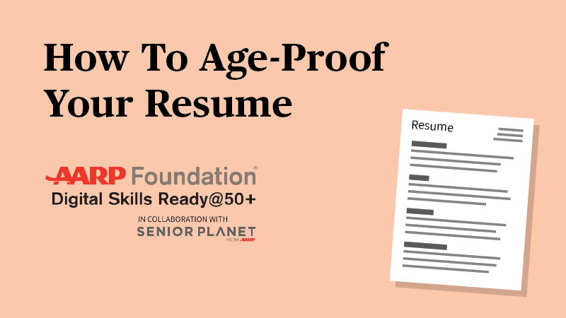 How to age proof your resume